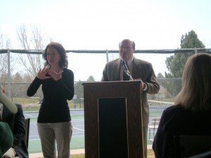 Interpreting for Aurora Mayor Ed Tauer (with Rose Sign Language Interpreting Co.)